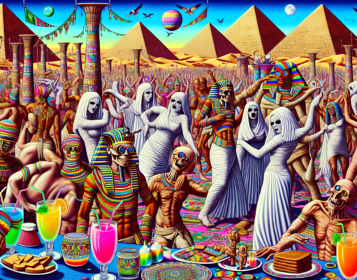 Archaeologists Discover Ancient Egyptian Party Scene Featuring Mummies Downing Psychedelic Cocktails at Raves