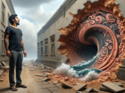 Nation in Shock as Local Man Leaves Giant Tattoo-Shaped Dent in Gravity After Bumping into Wall